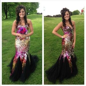 Jovani multi-color prom dress